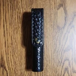 Stallion Leather Black Basketweave Baton/flashlight Hold Police Security Holster. Fixed Price $10.00.