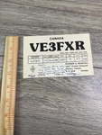 Vintage 1989 VE3FXR Canada Ham Radio Qsl Card Ottawa Ontario Qso Note Signed. Fixed Price $5.09.