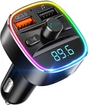 Nulaxy Bluetooth Fm Transmitter, Car Adapter With Dual Usb Charger Wir. Fixed Price $17.85.