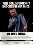 Vtg 80S Phil Collins Beyer Microphones Magazine Print Ad Dynamic Pinup Page. Fixed Price $7.99.