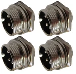 4 Lot Workman C-5P 5-PIN Male Panel Mount Cb Microphone Jack Metal Connector. Fixed Price $28.95.