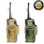 Tactical Heavy Duty Molle Radio Pouch Belt Holder Adjustable Walkie Talkie Bag. Fixed Price $12.99.
