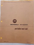 Vintage 1958 Motorola Portable Test Set TU546P TK589 Manual. Fixed Price $24.99.