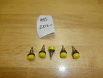 LOT/5 Hh Smith 202 Yellow Insulated Tip Jack Test Point,nos. Fixed Price $5.99.