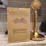 Astatic D-104 Golden 18K Plated Eagle Desk Microphone Bicentennial 1976. Fixed Price $499.99.