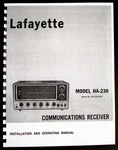 Lafayette HA230 HA-230 Manual. Fixed Price $12.99.