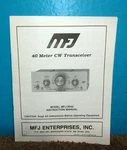 MFJ-9040 40M Cw Transceiver Instruction Manual Oem 1992 Excellent Condition. Fixed Price $10.95.