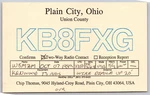 1990 KB8FXG Plain City Ohio Qsl Amateur Radio Ham W5MZM Kenwood TS-140S A405. Fixed Price $9.07.