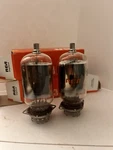 Match Pair Nos Rca 21KA6 Beam Power Vacuum Tubes W/ Socket Adapters. Fixed Price $60.00.