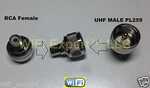 Uhf PL259 Plug Rca Type Female Rf Connector Adapter Usa. Fixed Price $5.74.