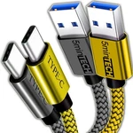 (2 Pack) Usb Nylon Braided Cord Cable Charger For Motorola (moto) (black+gold). Fixed Price $7.36.