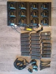 Lot Motorola Radius P1225 Uhf Gmrs Radios, Power Supply, Antennae, Chargers, Mic. Fixed Price $750.00.