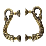 Large 28 Cm Long Swan Shape Very Heavy Cast Door Pull 11. Fixed Price $215.34.