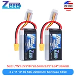 2X Zeee 3S Shorty Lipo Battery 2200MAH 11.1V 50C XT60 For Rc Car Truck Heli Quad. Fixed Price $30.33.