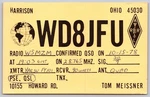 1978 WD8JFU Harrison Ohio Qsl Card - Ham Radio Yaesu FT101 10M Band A419. Fixed Price $13.95.